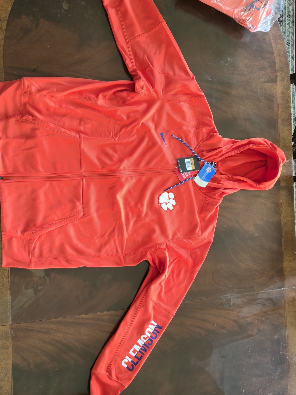 Nike Clemson Full‑Zip Hooded Therma Fit Sweatshirt